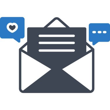 İzole edilmiş arkaplan ile Aşk Mektubu illüstrasyonu