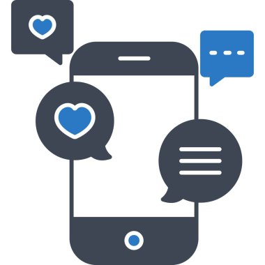 İzole edilmiş arkaplan ile Aşk Mesajı illüstrasyonu