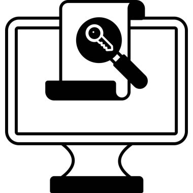 İzole edilmiş arkaplan ile anahtar sözcük Araştırma illüstrasyonu