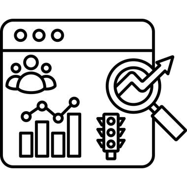 İzole edilmiş arka plana sahip web sitesi trafik illüstrasyonuName