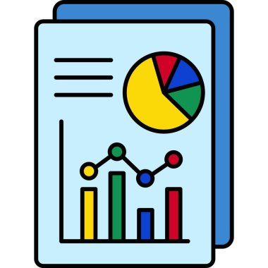 İzole edilmiş arkaplan ile SEO Raporu illüstrasyonu