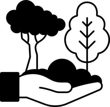 İzole edilmiş arkaplana sahip Yeşil Gezegen illüstrasyonu