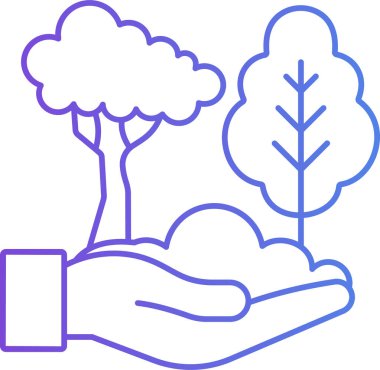 İzole edilmiş arkaplana sahip Yeşil Gezegen illüstrasyonu