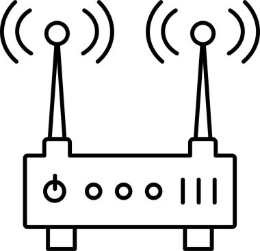 İzole edilmiş arkaplan ile Wi-Fi çizimi