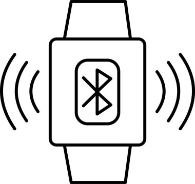  İzole edilmiş arkaplan ile bluetooth illüstrasyonu