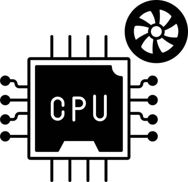  İzole edilmiş arkaplanı olan işlemci çipi çizimi