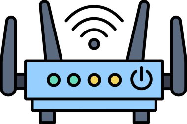 İzole edilmiş arkaplan ile Wi-Fi çizimi