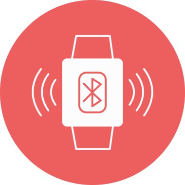 İzole edilmiş arkaplan ile bluetooth illüstrasyonu