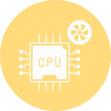 İzole edilmiş arkaplanı olan işlemci çipi çizimi