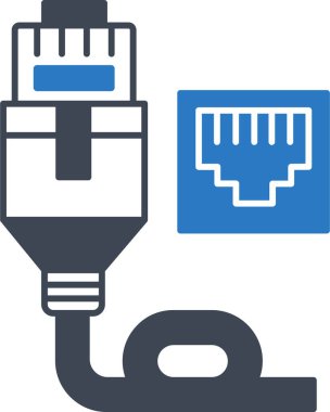  İzole edilmiş arkaplan ile ethernet illüstrasyonu