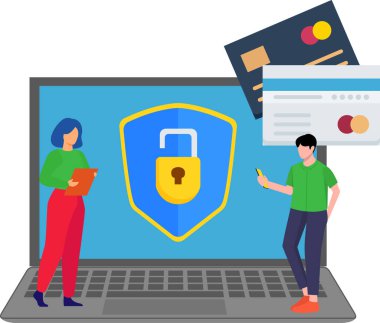 Kredi kartı Güvenlik İllüstrasyonu