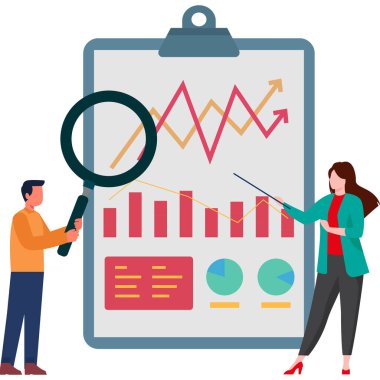 Ekonomik büyüme raporunu analiz eden işadamı
