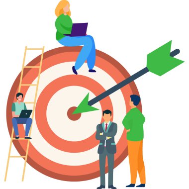 İş adamlarının iş hedefi Resimleri üzerinde çalışması