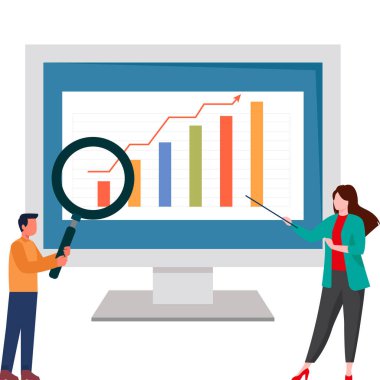 İş adamı Analizi İş Raporu İllüstrasyon