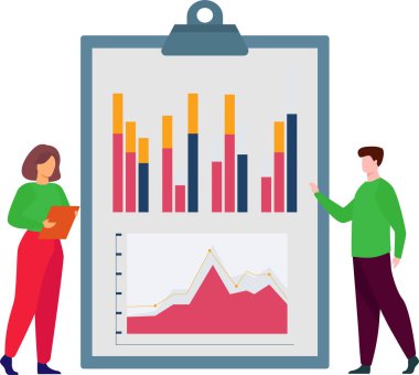 Veri analizi yapan iş adamı