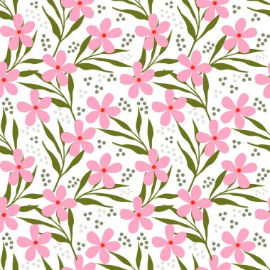 Yeşil arka planda çiçeksiz desen.