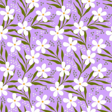 Yeşil arka planda çiçeksiz desen.