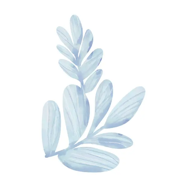 Mavi Yapraklı Karpuz Beyaz Arkaplanda Izole Edilmiş Telifsiz Stok Vektörler