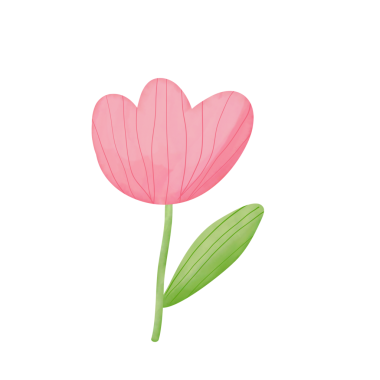 Güzel, ıssız bir çiçek. Vektör illüstrasyonu