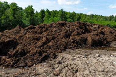 Bataklık bataklıklarından turba çıkarmak, turbalardan yapılmış görünen dağlar..
