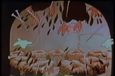 karikatür kadar tavuk kümesi seçmek ve uzakta ile uçan kuşlar