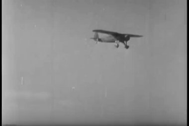 Pervaneli uçağın geniş açılı görüntüsü