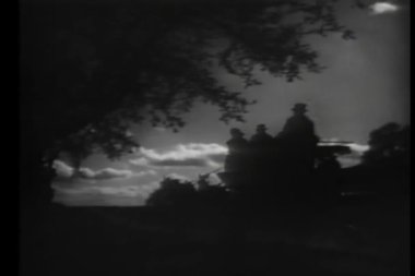 Montaj - bütün gece yolda seyahat at arabası