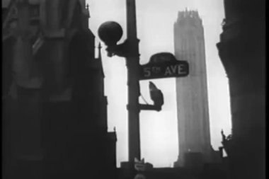 Manhattan 'da Beşinci Cadde tabelası, 1930' larda.