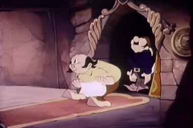 Personel ile 1930'larda gizlice girmeye çalışan adam, çizgi film