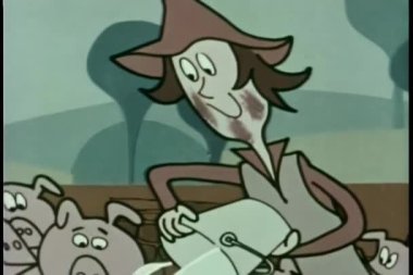 Domuz çiftçisi uzak kadınları karşılamak için dönüm