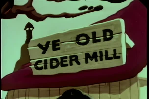 Cartoon Van Gij Oude Cider Mill — Stockvideo