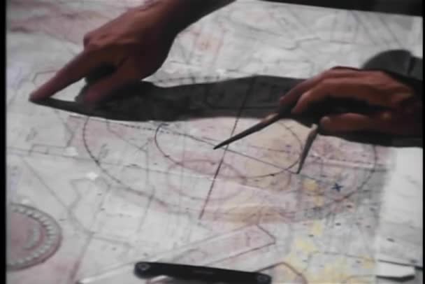 Mappning Militär Strategi — Stockvideo