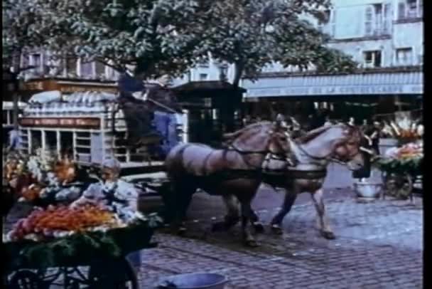 Montage Rekonstrukce Pouliční Scény Let Století Paříži — Stock video