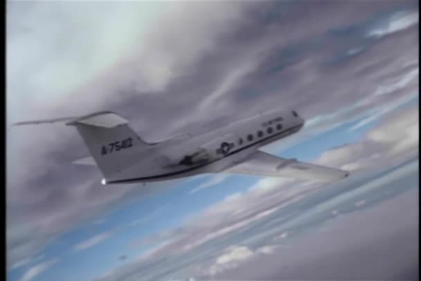 Вид Повітря Військовий Літак Польоті — стокове відео