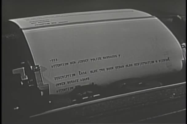 电传打字机的特写 — 图库视频影像