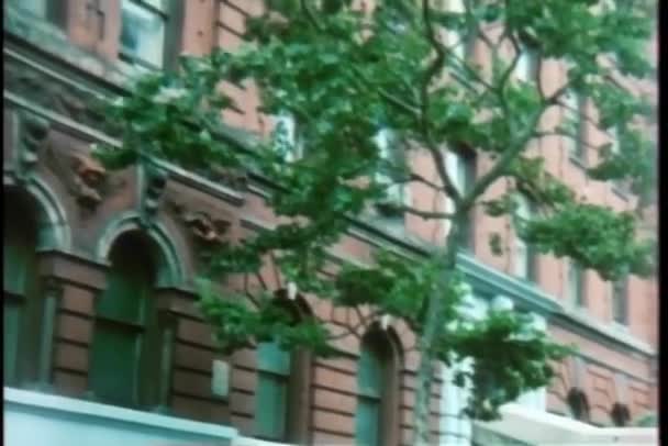 Вид Збоку Будівлі Нью Йорк — стокове відео