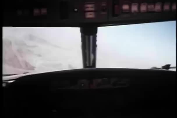Vista Balançar Cockpit Avião Militar — Vídeo de Stock