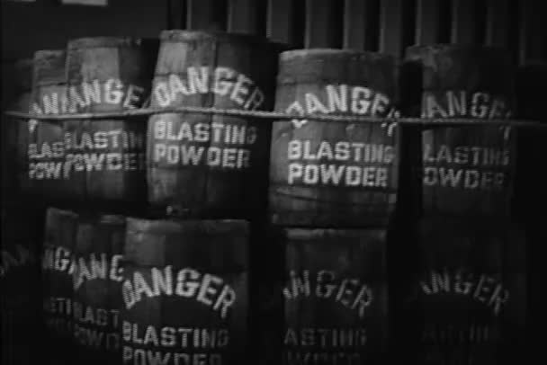 Panorama Wirtualna Baryłek Wybuchowych Proszku 1940 Roku — Wideo stockowe