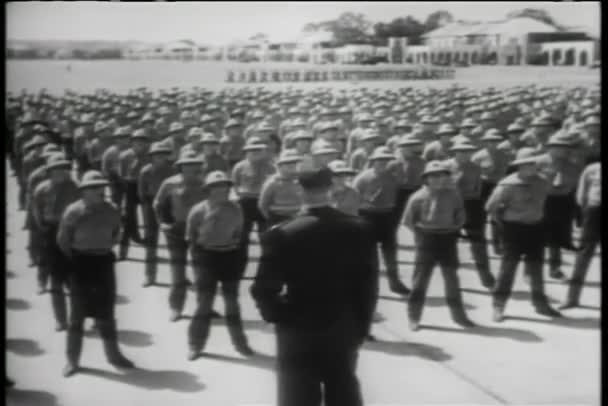 Soldaten Als Luistert Naar Officier Base Camp Pendleton Marine Corps — Stockvideo