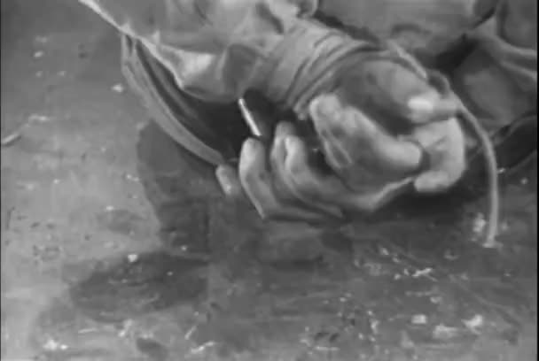 카우보이 1930 년대의 클로즈업 — 비디오