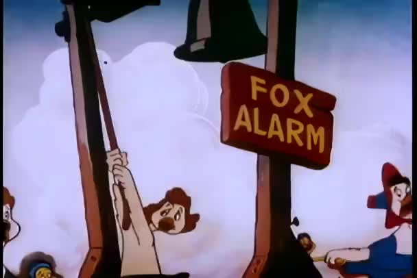 フォックス アラームの鐘を鳴らしダック — ストック動画