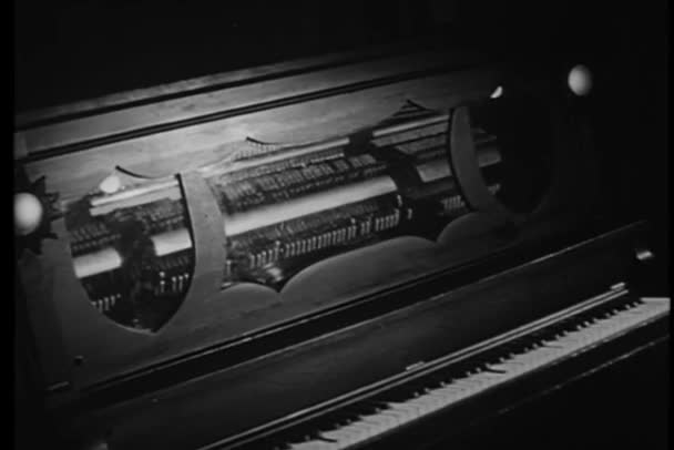 Збільшити Масштаб Гри Піаніно — стокове відео