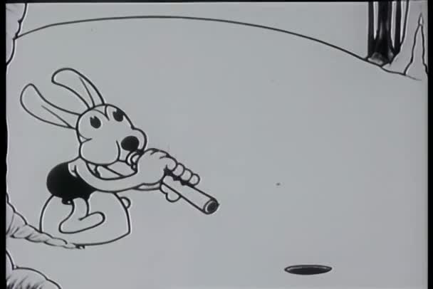兔子蛇的魅力 老式视频 — 图库视频影像