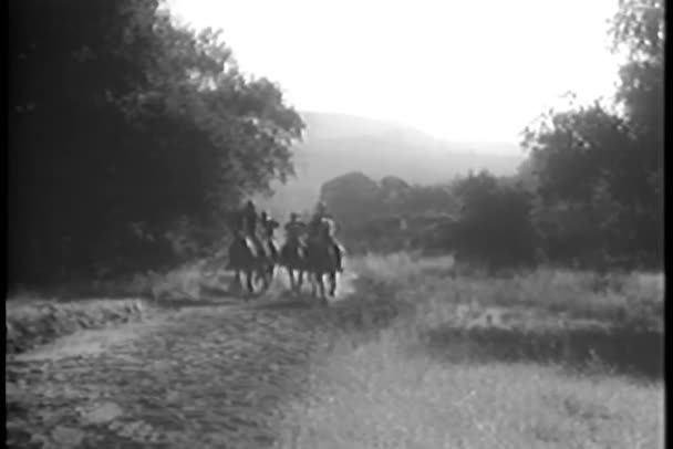 乗馬のホット追求の兵士 — ストック動画
