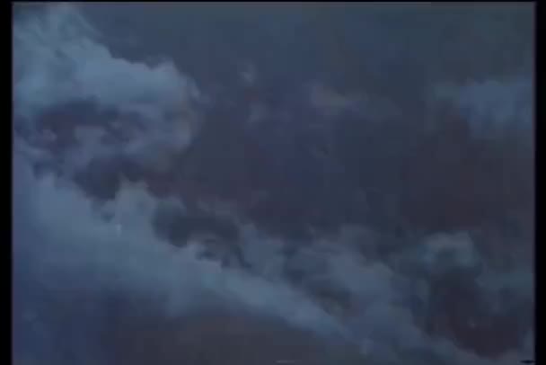 Блискавка Блимає Небі Фоні Природи — стокове відео