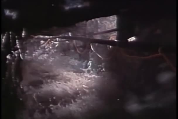 Powódź Szybie Kopalni Vintage Video — Wideo stockowe