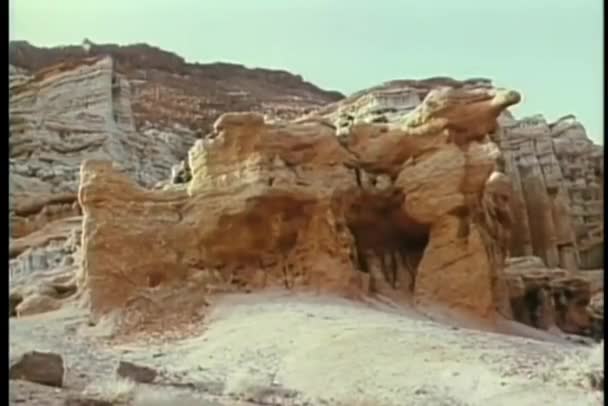 Sivatagi Rock Formáció Montázs — Stock videók