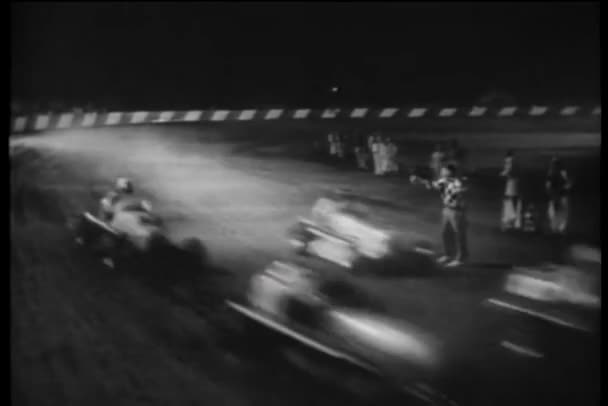 1940 Автомобільні Перегони Індіанаполіс Motor Speedway Сша — стокове відео