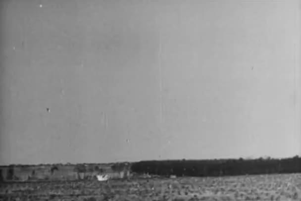 Panorámica Explosiones Bombas Desierto 1940 — Vídeos de Stock