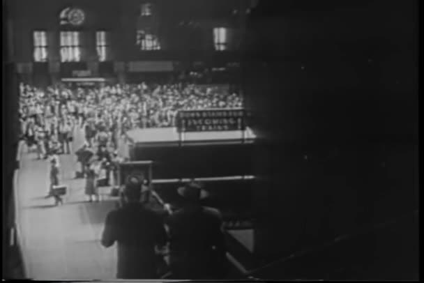 Letecký Pohled Nádraží Grand Central Roce 1940 — Stock video